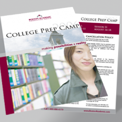 Print design for Boston Academic